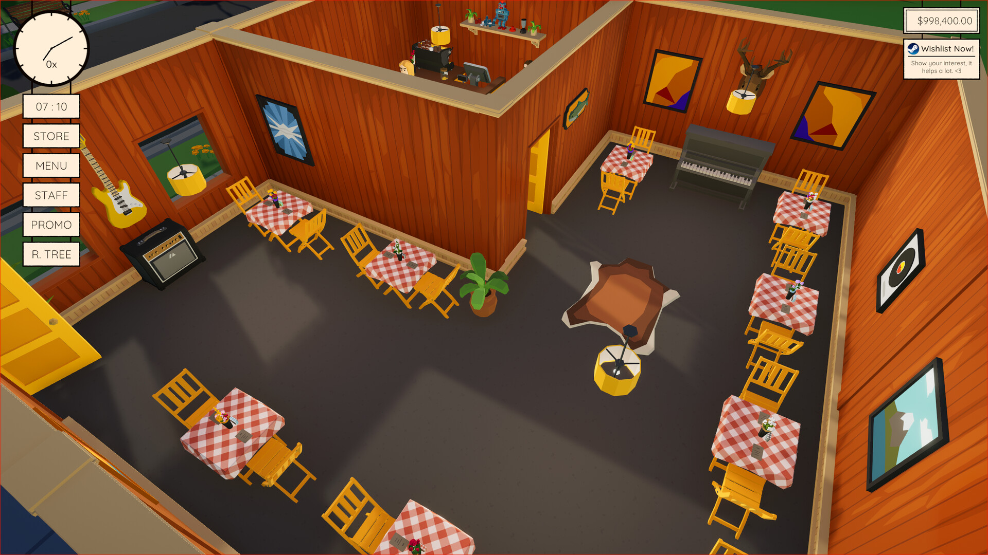 Café Manager management interface