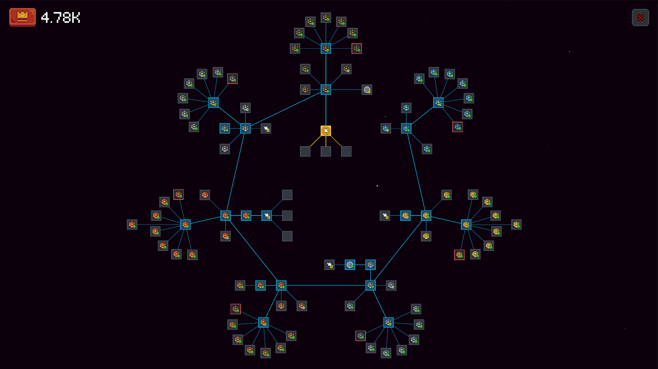 Increchipper branching skill tree