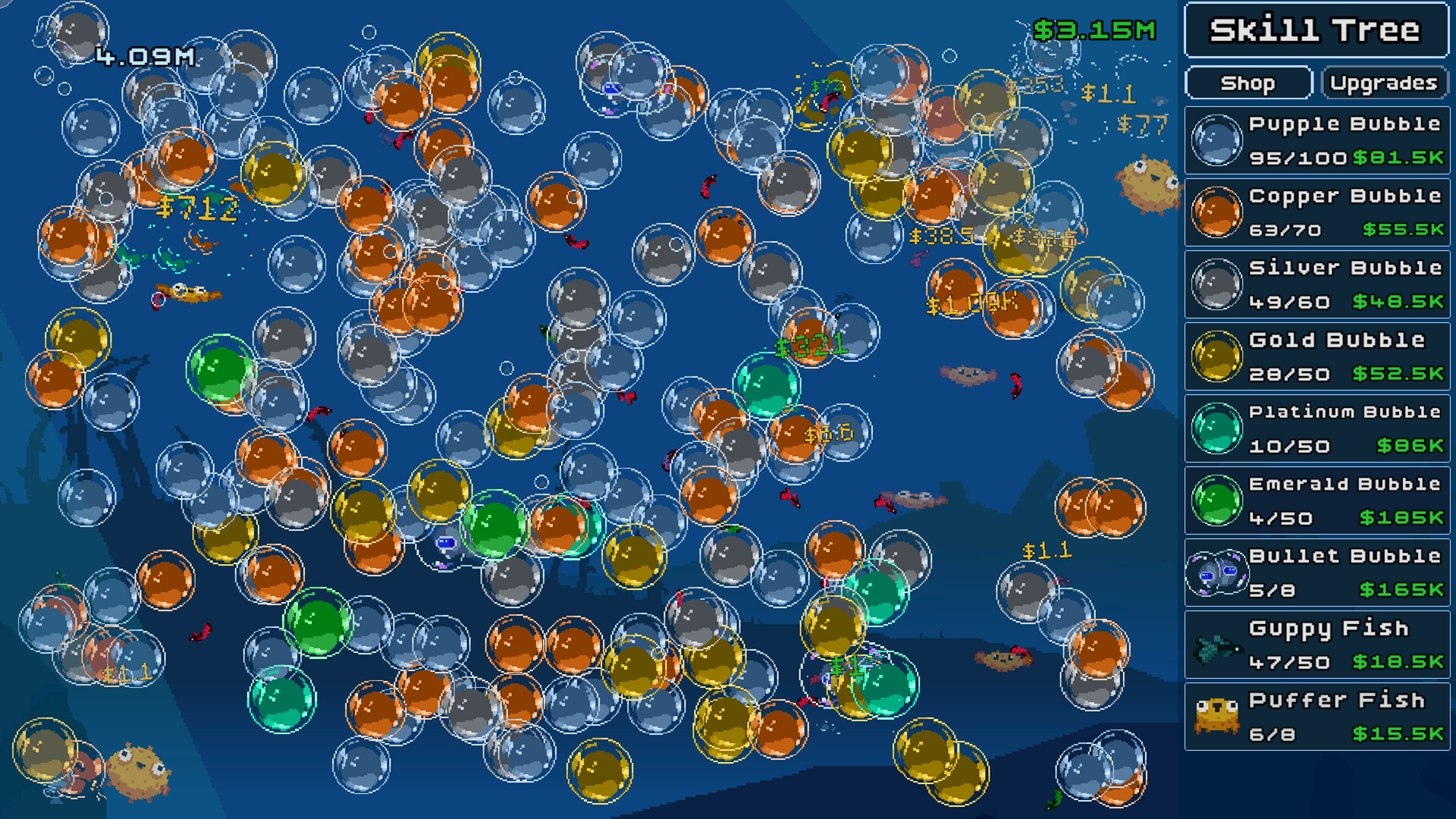 Pupple Pop progression interface